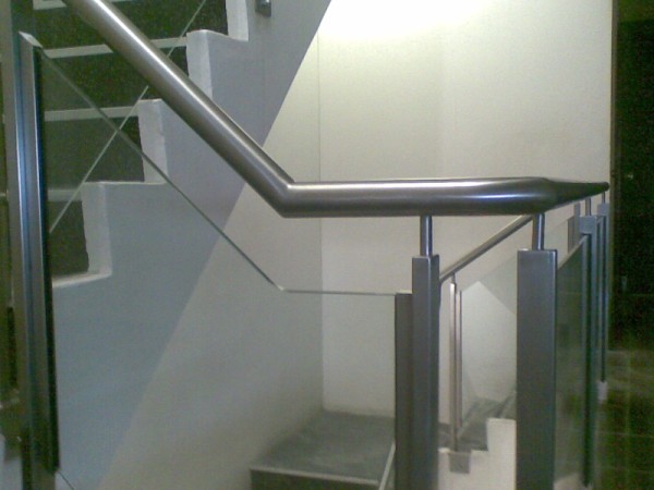 Glass Balustrade with Stainless Steel Handrail